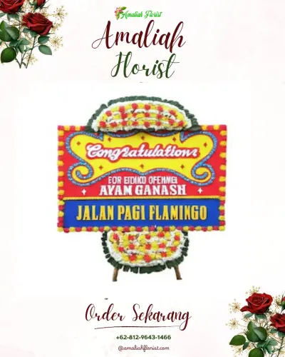 Bunga Papan Congratulation di Padang Lambe